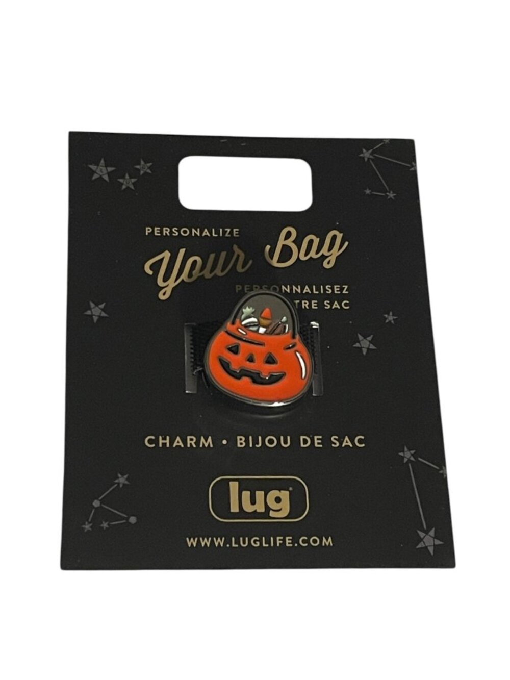 Lug Halloween Orange Pumpkin Tote Jack O Lantern Enamel Bag Charm